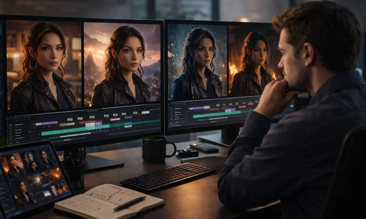AI generated character consistent across multiple scenes